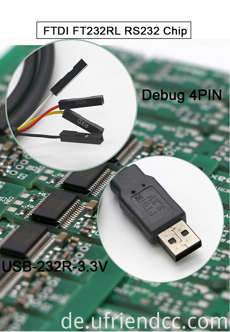 Hoher kompatibler 5 V 3,3 V FTDI FT232RL USB an UART TTL Serienkabel für Raspberry Pi